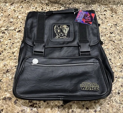 Mochila Pyramid Black Star Wars CP3O 1996 parche con solapa superior bordado de colección rara Foto 1 de 4