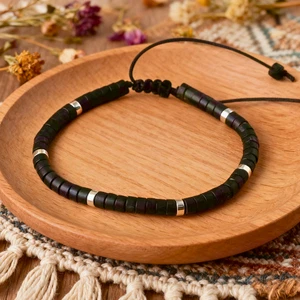 Natural Black Onyx 4mm Beaded Black Gemstone Healing Protection Bracelet Gift - Picture 1 of 3