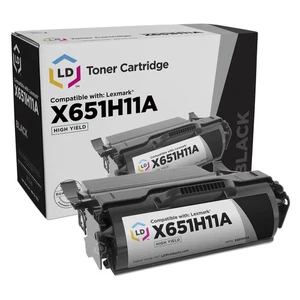 LD Replacement Lexmark X651H11A High Yield Black Toner Cartridge (25K Pages) - Picture 1 of 9