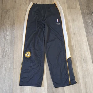 Vtg Pacers Pants XL Side Snaps Y2k Warmup Heavy Indiana NBA Basketball Reebok - Picture 1 of 12