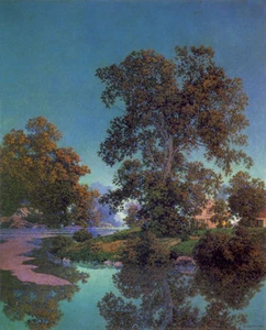Maxfield Parrish Ottauquechee River 22x30 Hand Numbered Ltd. Ed. Art Deco Print - Picture 1 of 1