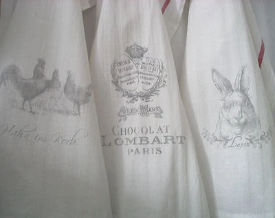 1x French GESCHIRRTUCH *Oooh La La* Shabby Chic Vintage Landhaus IMPRESSIONEN - Bild 1 von 4