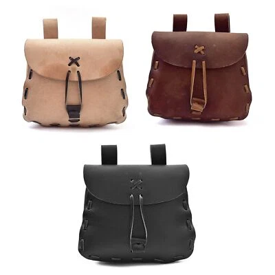 Bolsa de cinturón de cuero medieval bolso renacentista vikingo para cosplay LARP y SCA Foto 1 de 4