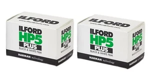 2 Rolls - Ilford HP5 Plus 400 ISO 135-24 35mm 24exp Black & White Film - Picture 1 of 2