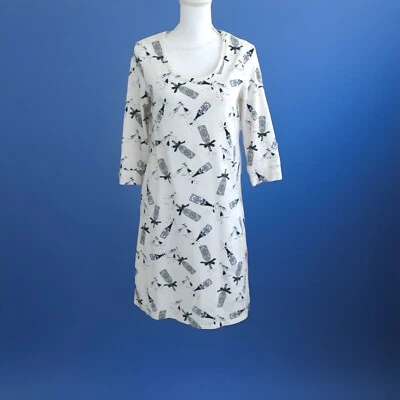 Soma Embraceable White Cheers to Us 3/4 Sleeve Sleep Shirt Size Small - Image 1 of 4