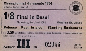ENTRADA: MUNDIAL 1954 SUIZA - Uruguay v Escocia (@ Basilea) 19 de junio - Imagen 1 de 1