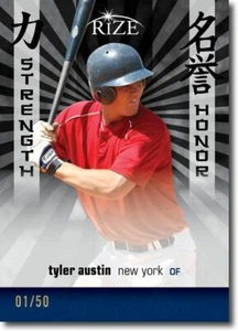 TYLER AUSTIN 2012 Rize Draft Rookie BLACK Paragon STRENGTH & HONOR RC #/50 - Picture 1 of 2