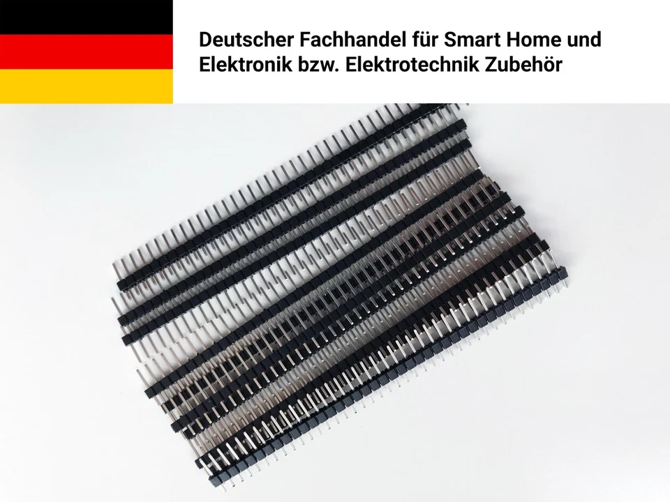 10x Stiftleiste schwarz 2,54mm 40 Pins Header 1-reihig Breadboard Arduino Raspi - Bild 1 von 1