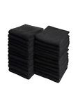 Salon Towels 100% Cotton Towel Pack Of 24 Black Spa Towel In 16X27 Inches.