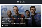 Coldplay Melbourne Tickets -  Wed, Oct 30,2024 - General Admission
