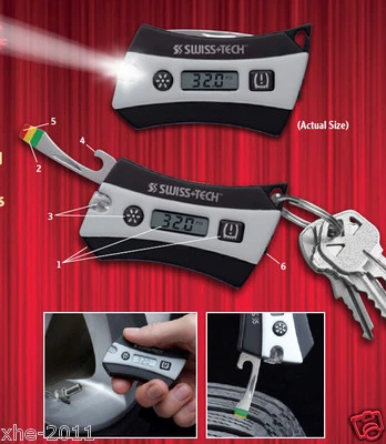 Genuine SWISS+TECH BodyGard Tyre Safety KeyChain 6-in-1 Multi Tool ST85000 - Image 1 of 4