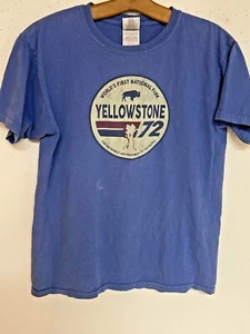 YELLOWSTONE World's First NP '72 T Shirt Gildan Ultra Cotton Youth Size Large - Picture 1 of 4