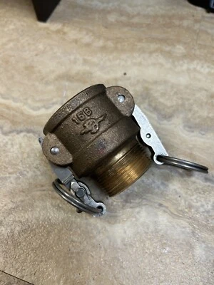 1.5” Inch PT Coupling Brass Cam and Groove Sta-Lok II 250PSI Coupler 15BSL HB - Image 1 of 4
