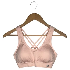 Marika Sport Sports Bra Womens M 34C Seamless Strappy Workout Yoga Pink - Picture 1 of 11