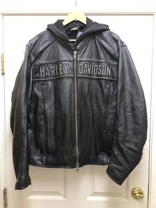Harley Davidson 3-in-1 Men's Leather Jacket Size 2XL Retailed New $600 Plus - Picture 1 of 23