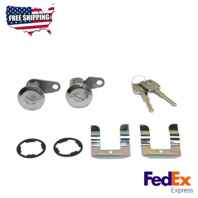 Door Lock Cylinder Chrome Fits 62-80 Ford Mustang Thunderbird Pinto Granada - Image 1 of 4