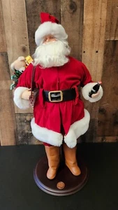 Franklin Mint Heirloom Coca-Cola Santa Claus Porcelain Doll With Stand Rare - Picture 1 of 14