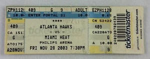 NBA 2003 11/28 Miami Heat at Atlanta Hawks Ticket-Dwyane Wade, Lamar Odom - Picture 1 of 1
