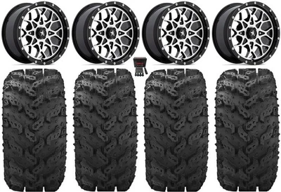 MSA Portal 14" Wheels Machined 28" Reptile Tires Can-Am Commander Maverick - Image 1 of 4