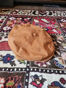 Thomas Farthing Leather Baker Boy Cap Size 59cm - Picture 1 of 4
