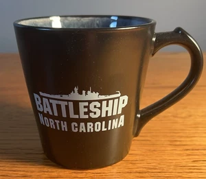 Battleship North Carolina Coffee Mug Black with blue inside tint - Picture 1 of 7