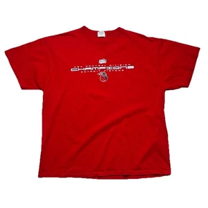 Vintage 2002 Detroit Pistons T-Shirt Central Division Champs Red NBA Sz XL - Picture 1 of 4
