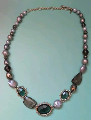 Ожерелье Alexis Bittar Elements барочный жемчуг дымчатый кварц смола • оригинальная коробка - Изображение 1 из 4