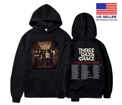 Sudadera con capucha Three Days Grace Alienation 2026 Tour Merch ENVÍO RÁPIDO Foto 1 de 3