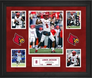 Lamar Jackson Louisville Cardinals Framed 23'' x 27'' 5-Photo Collage - Picture 1 of 1