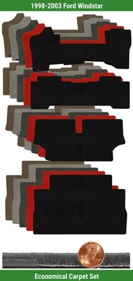 Набор ковриков Velourtex на заказ для 1998-2003 Ford Windstar (4 штуки) #M5C - Изображение 1 из 4