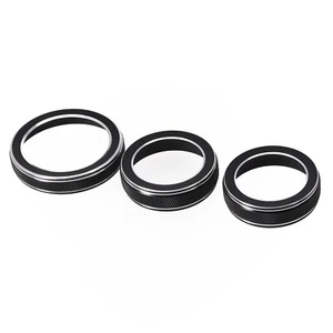 Black AC Radio Trim Ring Knob Cover/For Jeep Grand/For Cherokee 2014-2021 - Picture 1 of 1