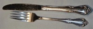 ONEIDA SILVER 1881 Rogers ''Arbor Rose-True Rose" Stainless Steel Knife or Fork - Picture 1 of 8