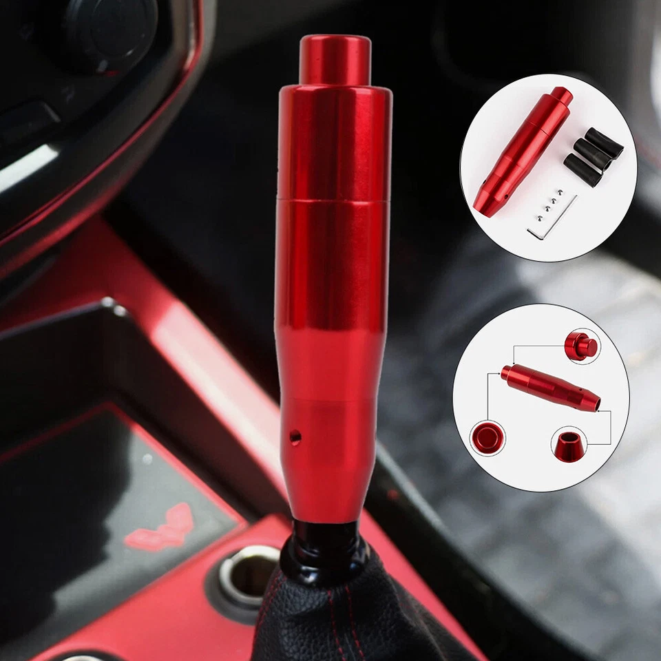 Palanca de cambios automática de aleación de aluminio para automóvil con botón rojo Foto 1 de 4