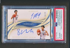 2019-20 Immaculate Ja Morant Brandon Clarke Dual Auto 36/49 PSA 10 POP 1