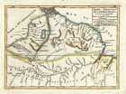 1749 Vaugondy Map of Guyana, Suriname, French Guiana, and Brazil