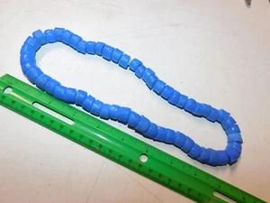 18" Hidra Hecha a Mano Ghana Reciclado Azul Cobalto Vidrio Rondel Forma Africana - Imagen 1 de 5