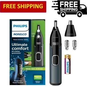 Philips Norelco Nose Trimmer 3000, For Nose, Ears and Eyebrows, Black, NT3600/42 - Picture 1 of 8