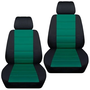 Juego de fundas de asiento de coche delanteras para Subaru Outback 2000-2019 negro-verde esmeralda - Imagen 1 de 1