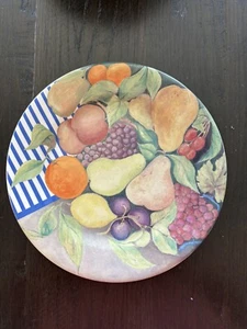 Gien La Ronde Des Fruits 8.75 Inch Salad Plate From France - Picture 1 of 3