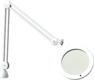 XL LED Magnifying Lamp with Clamp: Crafts, Sewing, Beauty - White Metal