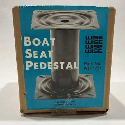 Pedestal de asiento de acero Wise 7" negro 8WD1251 nuevo stock antiguo para barco marino  Foto 1 de 3