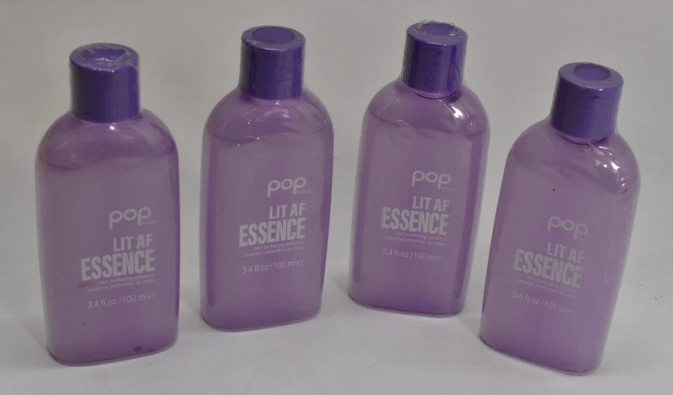 3 POP Beauty Lit AF Essence Skin Perfecting Essence 3.4 Oz Each BB 4137