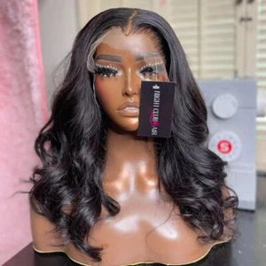 Remy Body Wave 13x4 Short Bob Lace Front Wigs Human Hair 4x4 Lace Closure Wigs - Bild 1 von 6