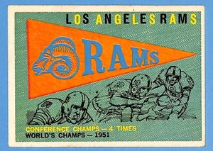 Tarjeta vintage del equipo de fútbol americano 1959 Topps - #126 de Los Angeles Rams excelente envío gratuito - Imagen 1 de 2