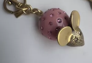 Coach Pink Crystal Mouse Keychain Bag Charm - Picture 1 of 4