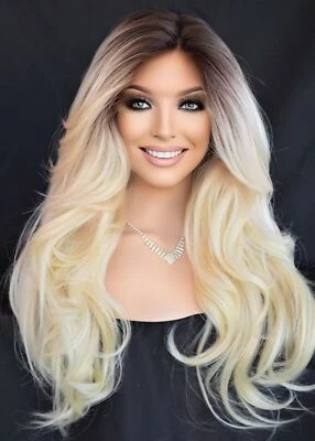 Swiss Lace Front Wig 4X4 Silk Top Handtied Heat Safe TT4.613 Long Thick 1231 - Image 1 of 4