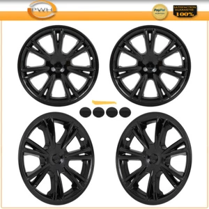 4X Black Hub Caps 19 Inch Full Wheel Cover Durable For Tesla Model Y 2021-2022 - Picture 1 of 5