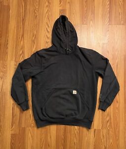 Carhartt Sweatshirt Hoodie Size Large Original Fit Black Workwear Drawstring