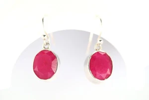 Naturali Giada Ovale-Schliff Preziose Orecchini, Argento Sterling 925er, Donna - Foto 1 di 5