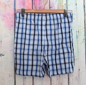Boys Old Navy Cotton Poplin Gingham Boxer Shorts XLARGE Blue Plaid NEW - Picture 1 of 6